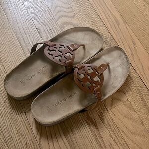 Tory Burch Miller Cloud sandal in Tan size 9